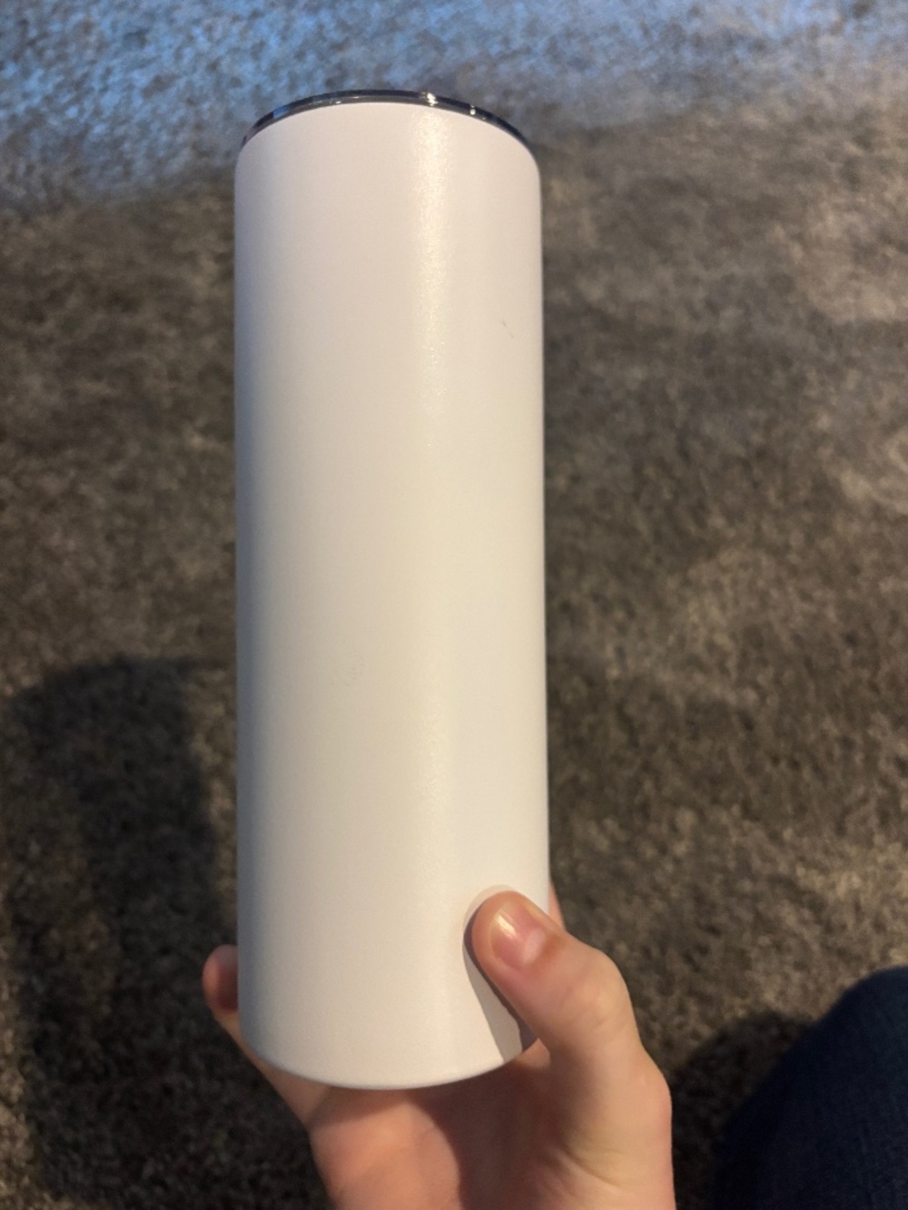 Brand new plain white thermal cup